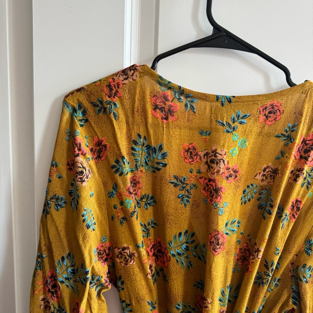Faithfull the Brand x Anthropologie Le Figuaro Wrap Dress Long Sleeve - Picture 11 of 14